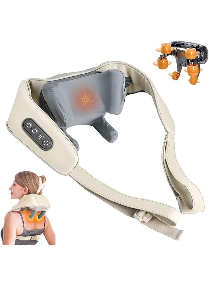 وسادة تدليك الرقبة والظهر | جهاز تدليك كهربائي 5D للكتف والرقبة | تخفيف ألم العضلات في البيت والمكتب - Image 1